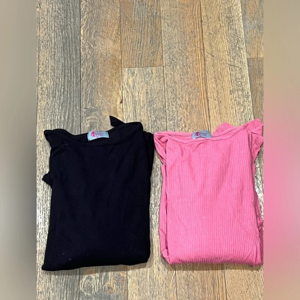 Two asymmetrical tshirts